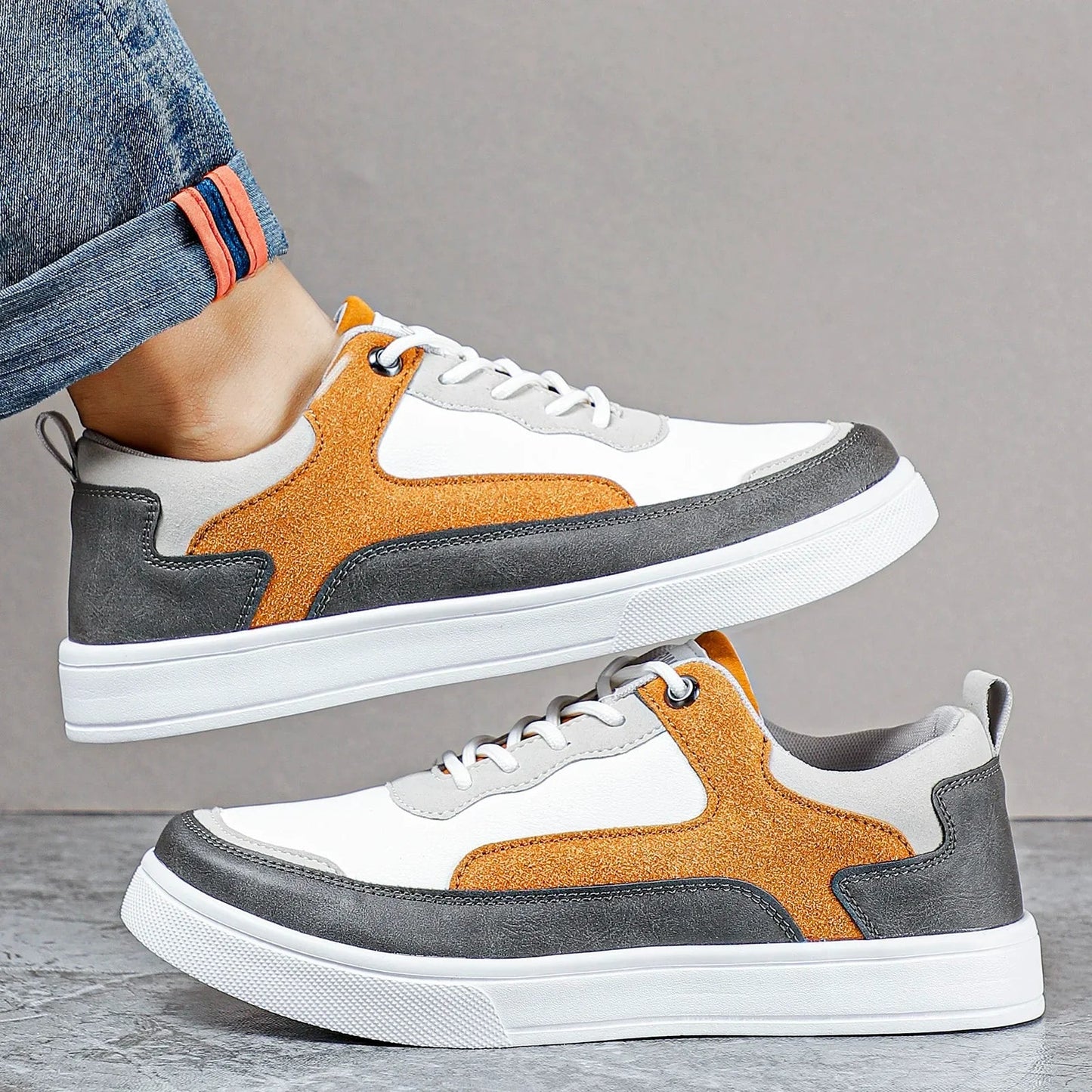 Fabio - Sneakers sportive in pelle e mesh